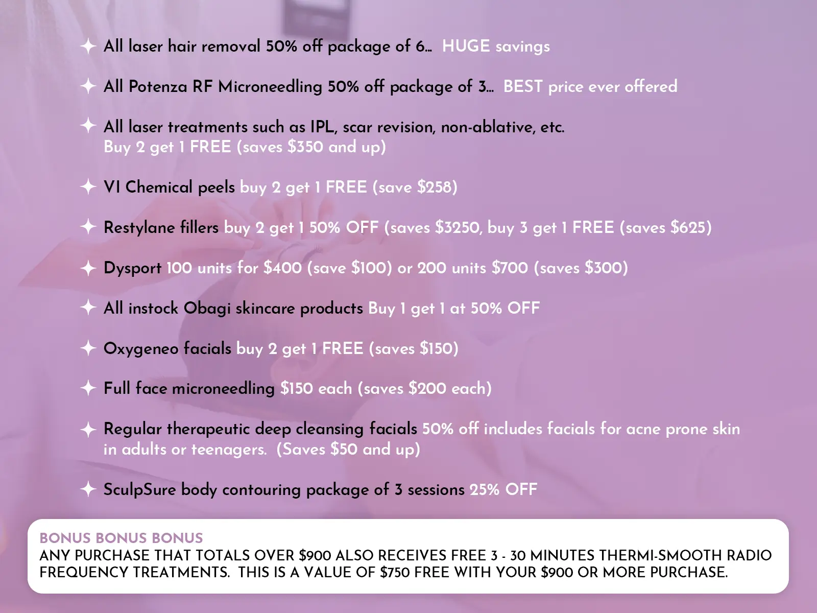 Body Sculpture Little Rock cosmetic specials and offers