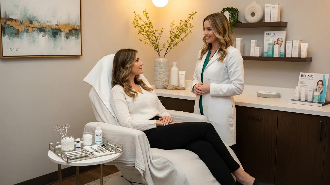 Welcoming med spa environment in Little Rock, AR, featuring a practitioner preparing for Botox treatment